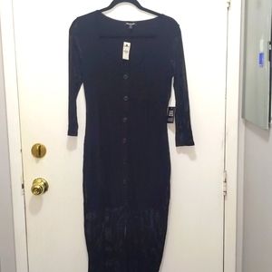 Black button style dress